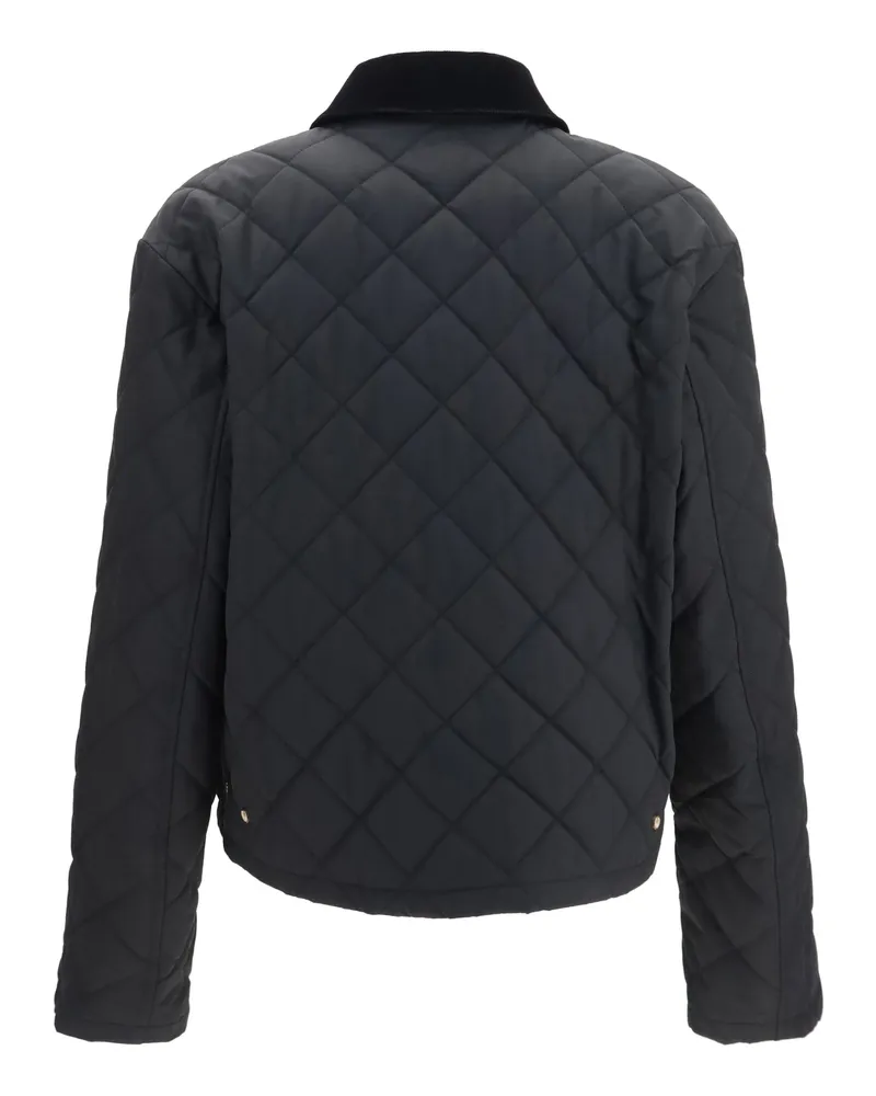 Ferragamo Quilted with Gancini Buckles Padded Jacket — Black 
