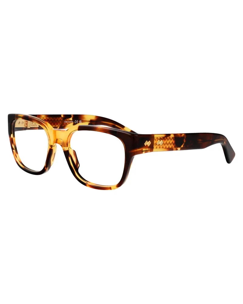 Bottega Veneta Unisex Sunglasses Bv1403o Havana-Acetate Havana-Havana-Transparent Glasses & Frames Havana/havana/transparent Tortoiseshell