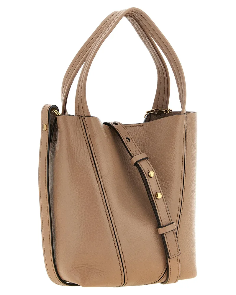 Chloé Spin Leather Tote Bag — Beige Beige