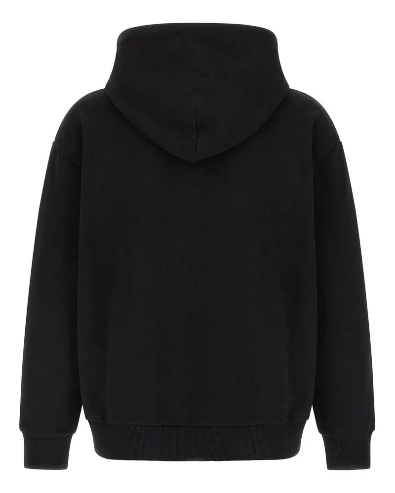 Maison Margiela Logo-Patch Cotton Hoodie — Black Black