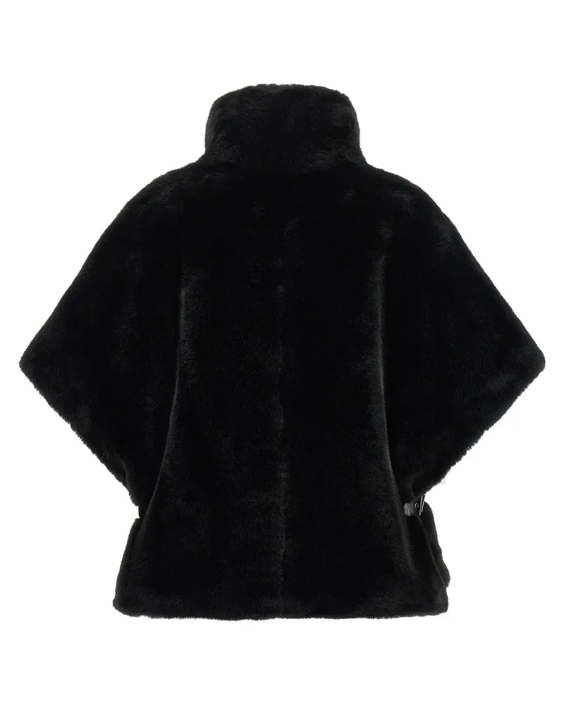 Pinko Fur Cape — Black Black