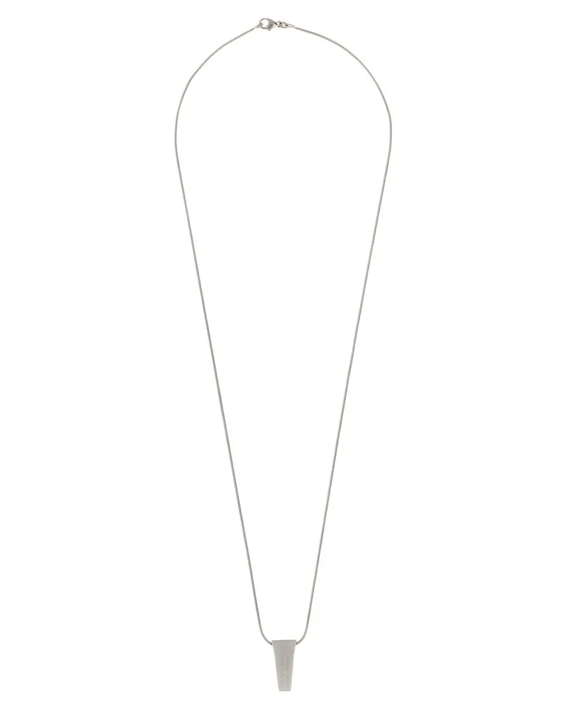 Rick Owens Mini Crystal Trunk Necklace — Silver Silver