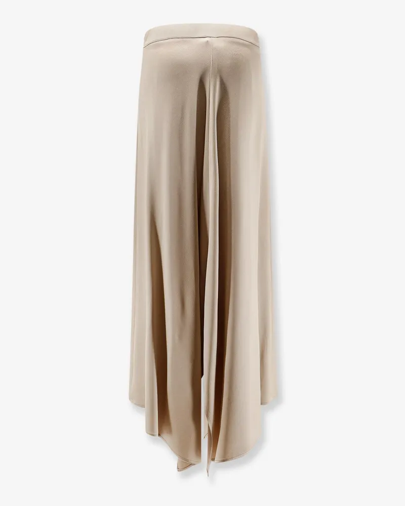 ALYSI Women's Satin Skirt Beige Acetate Beige
