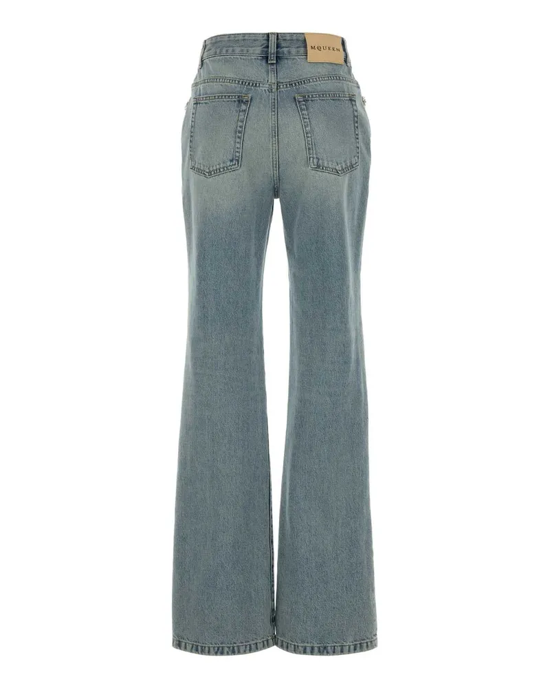Alexander McQueen Women's Denim Jeans Lightbluewash Exterior: Cotton Blue