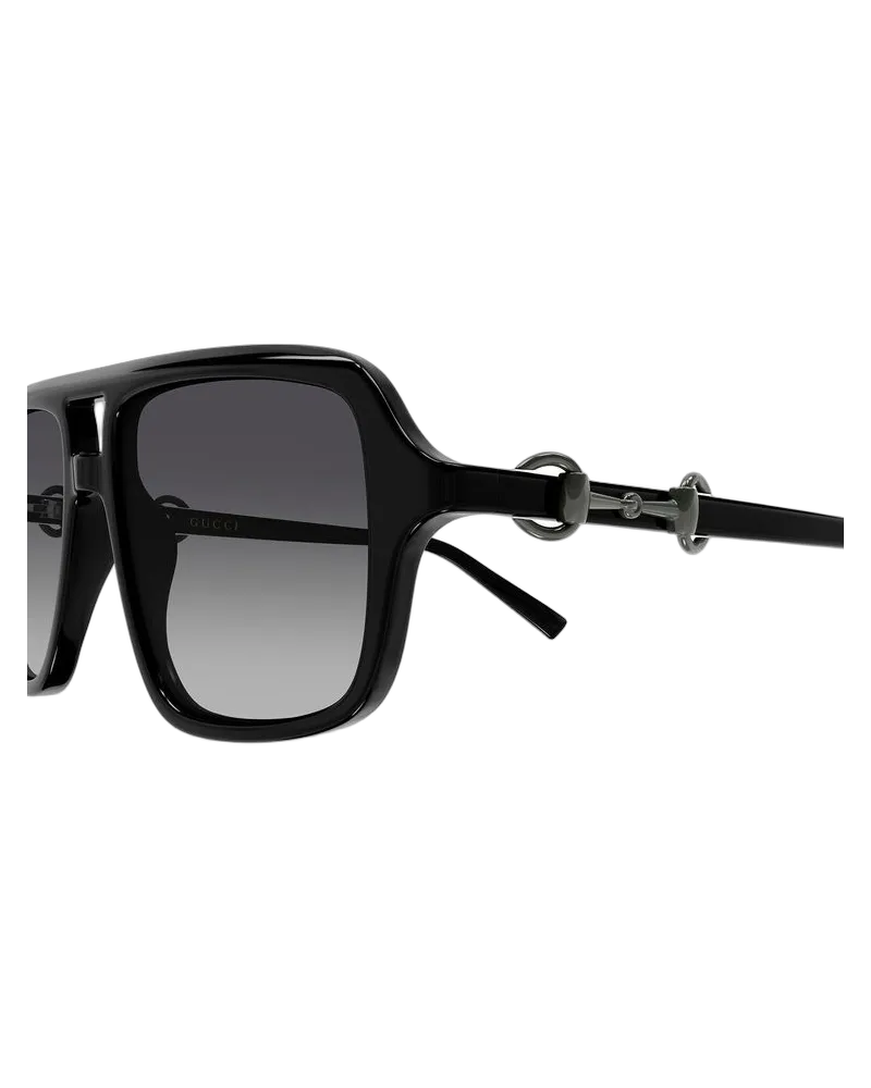 Gucci Unisex Sunglasses Black Recycled Acetate Black