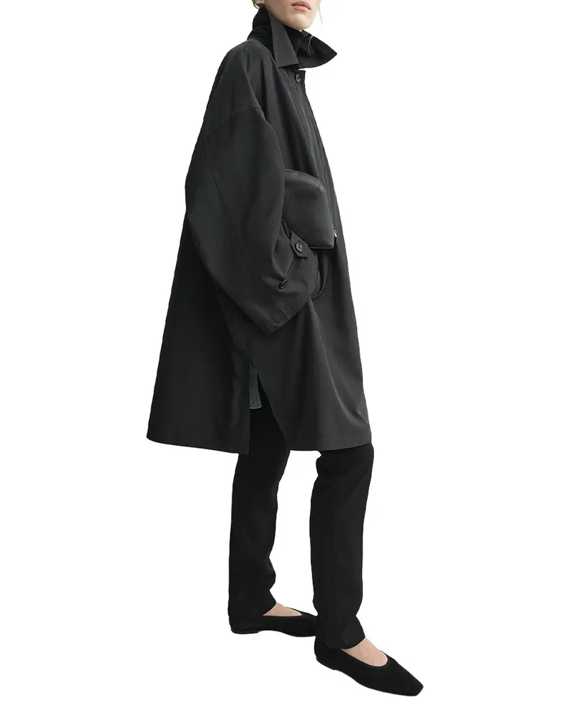 Totême Car Coat — Black Black