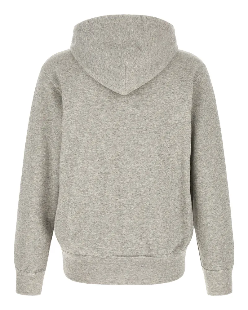 Comme des Garçons Red Heart Embroidered Hoodie — Gray Gray