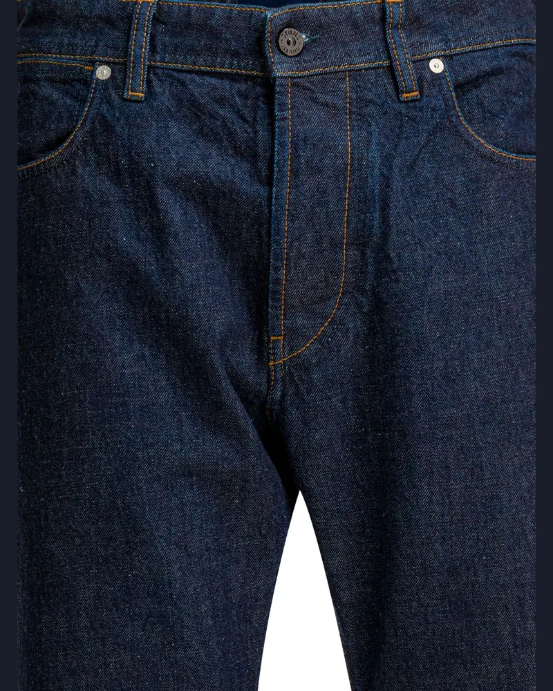 Stone Island Straight-Leg Cotton Denim Jeans — Indigo Indigo
