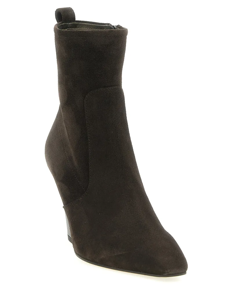 Brunello Cucinelli Precious Heel Monile Ankle Boot — black Black