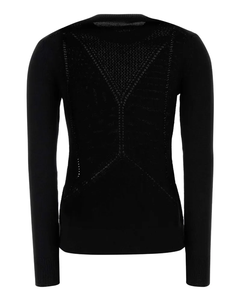 Jil Sander Women's Black Wool Blend Sweater 001 Exterior: Cotton Maglieria Black