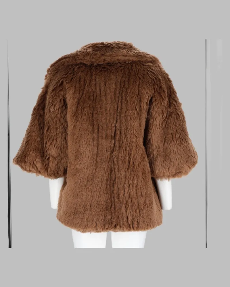 Max Mara Virgin Wool Cape — Beige Beige