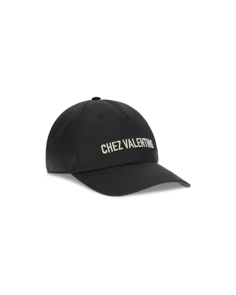Valentino Garavani Men's Black Cotton Cap (baseball Hat Black