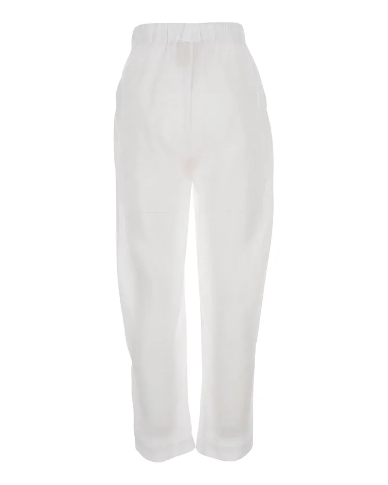 Semicouture Women's Trousers Linen White White