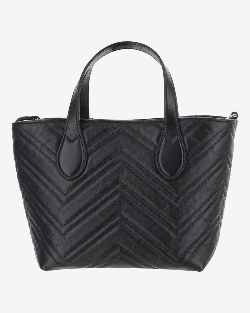 Gucci Nappa Leather Top Handle Bag — Black Black