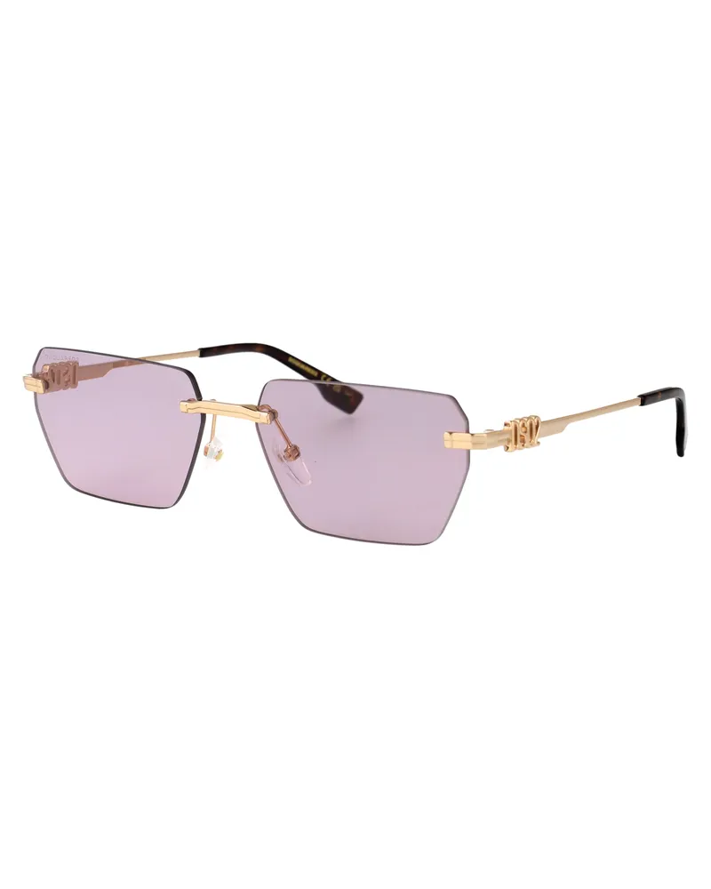 Dsquared2 Gold Metal Sunglasses — Gold Gold