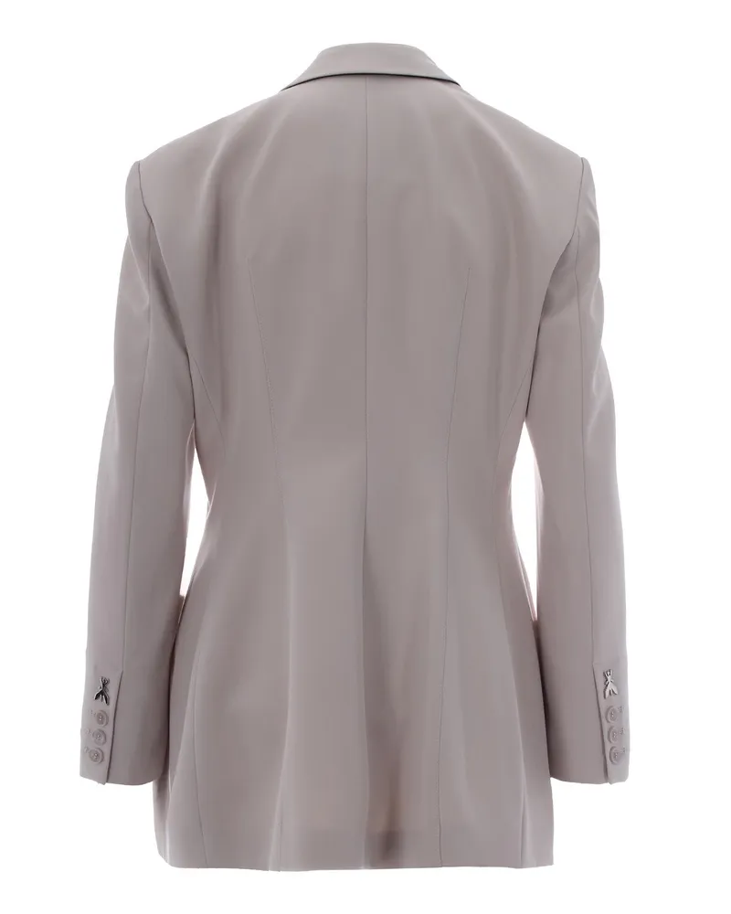 Patrizia Pepe Women's Blazer Portafoglio Cloud Grey Polyester Jacket Gray