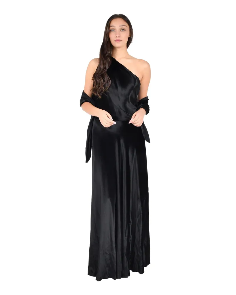 Alberta Ferretti Women's Long Dress Black Viscose Black