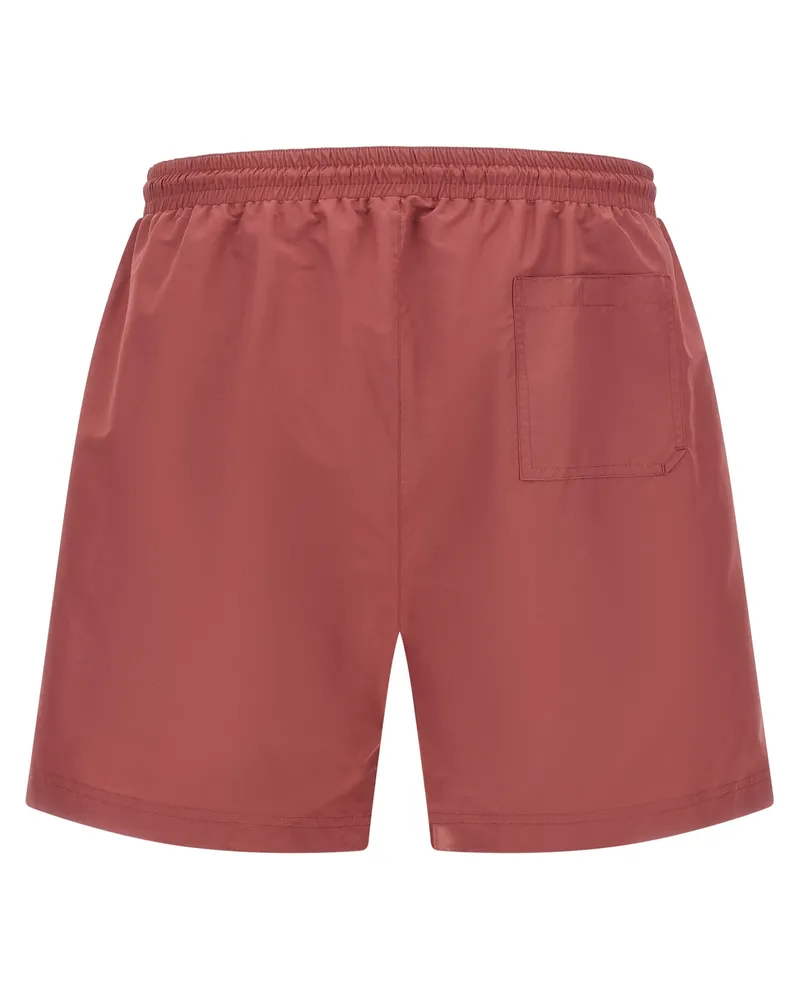 Brunello Cucinelli Men's Multicolor Polyester Swim Shorts Red