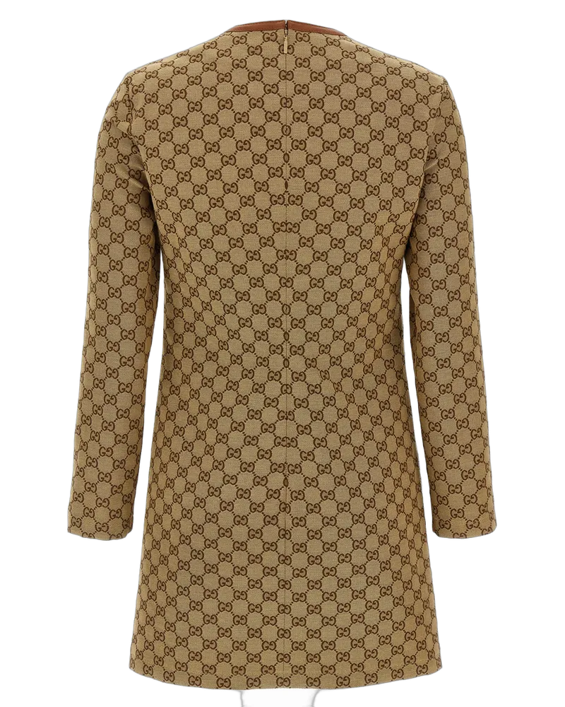 Gucci Women's Beige Cotton Short Dress Beige