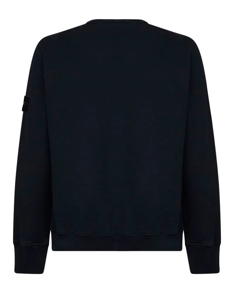 Stone Island Men's Crewneck Sweatshirt Organic Cotton Blue Sweatshirts Sweater Blue