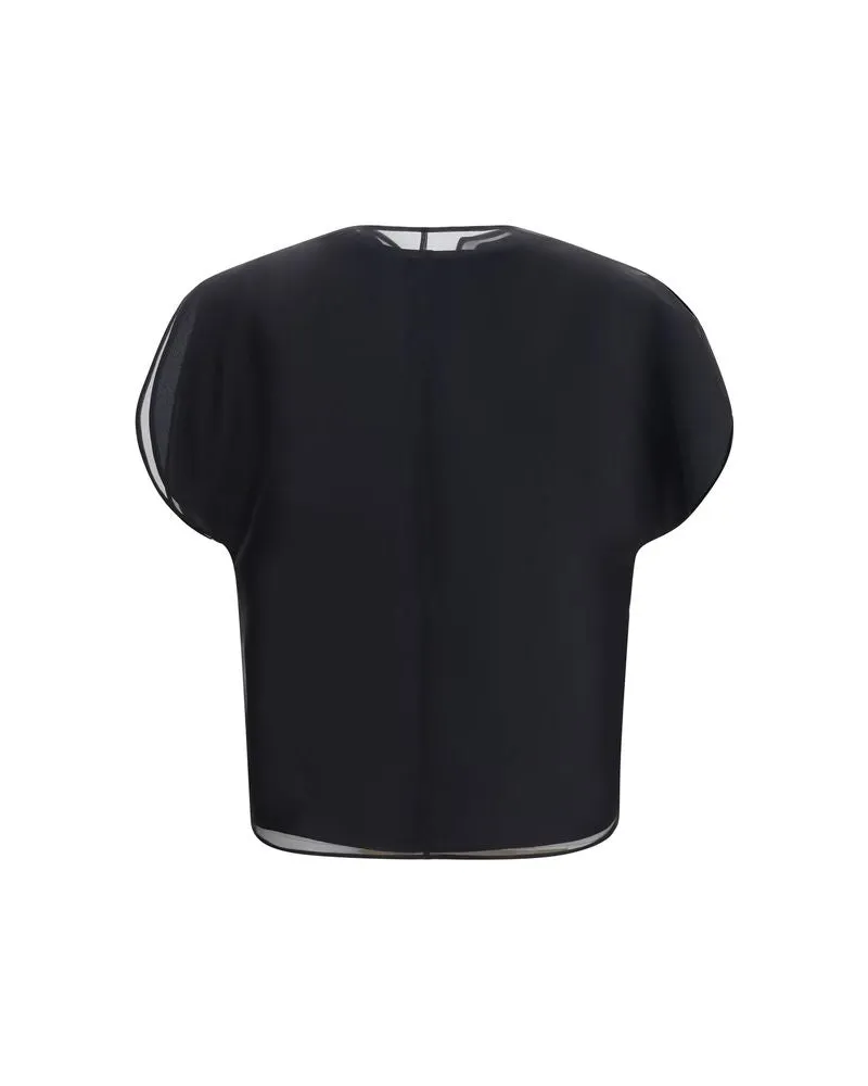 KHAITE Briar Blouse — Black Black