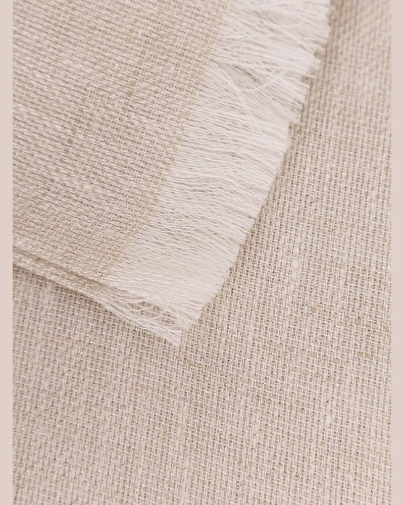 Brunello Cucinelli Women's Sparkling Linen Scarf Beige Scarfs Beige