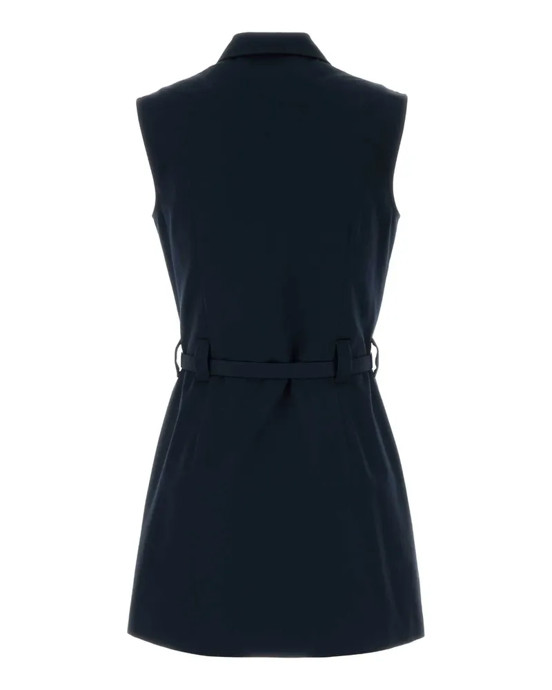 Miu Miu Women's Navy Blue Poplin Mini Dress Exterior: Cotton Abiti Navy