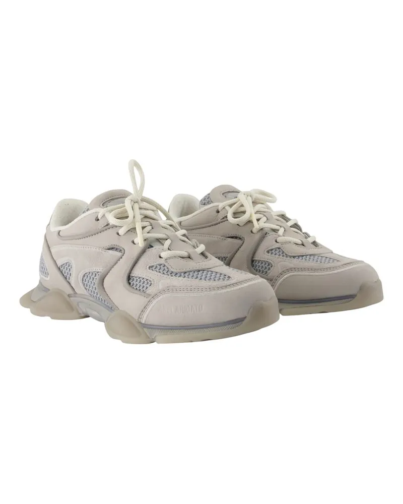 Axel Arigato Men's Eris Sneakers -  Leather Grey Calfskin Shoes Gray