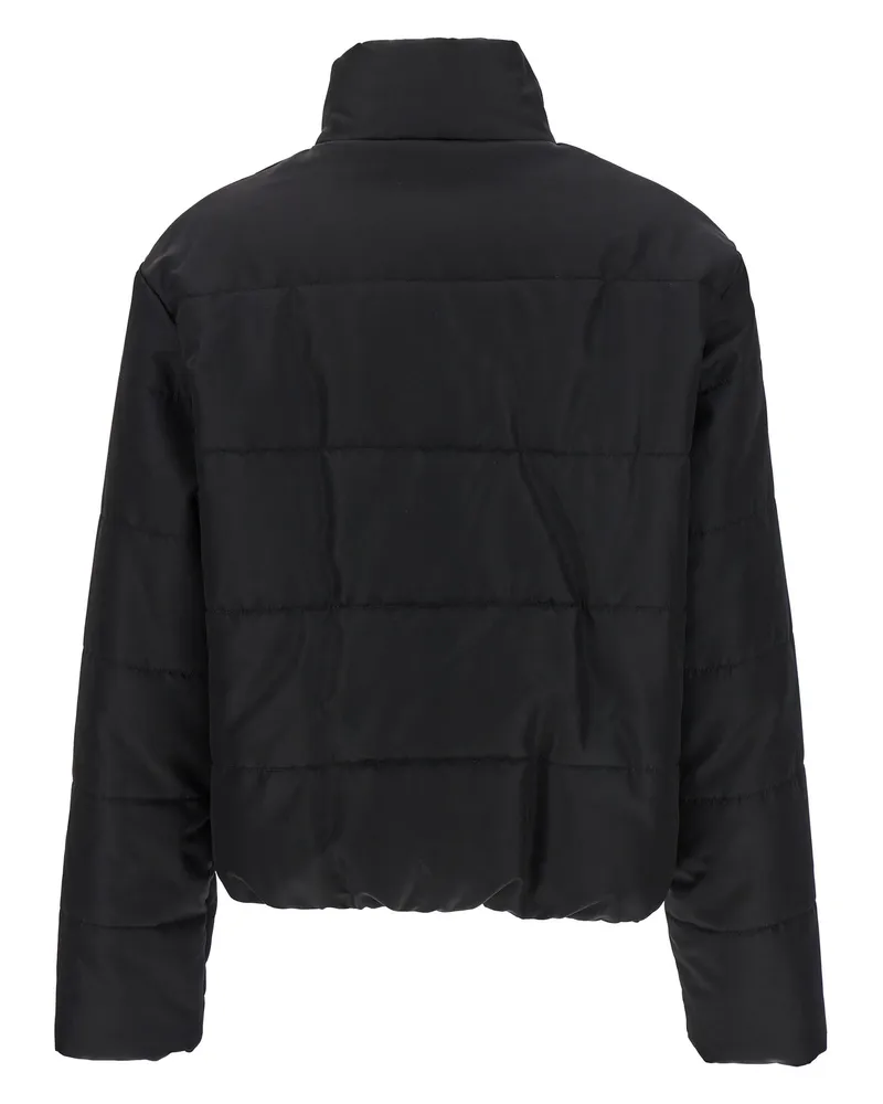 Moschino Women's Black Polyamide Full-Length Jacket Clothing Black