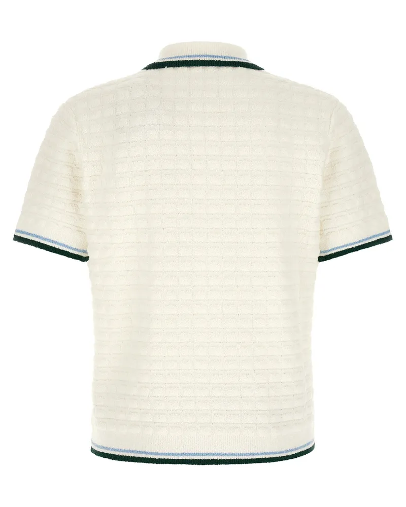 Casablanca Paris Bouclé Polo Shirt — White White