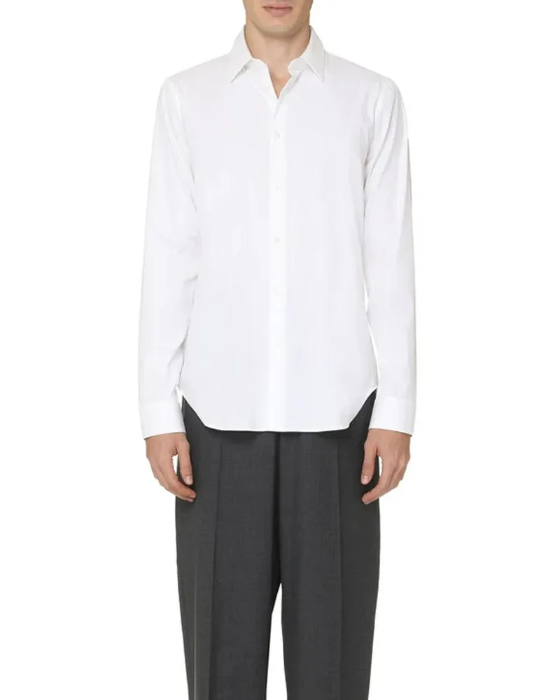 Gucci Men's White Cotton Dress Shirt White
