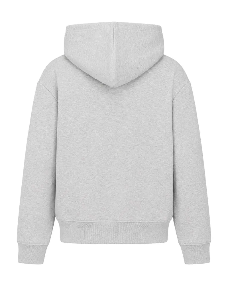 Balmain Men's Vintage Print Hoodie -  Cotton Grey Ready-To-Wear Hoodies Grey