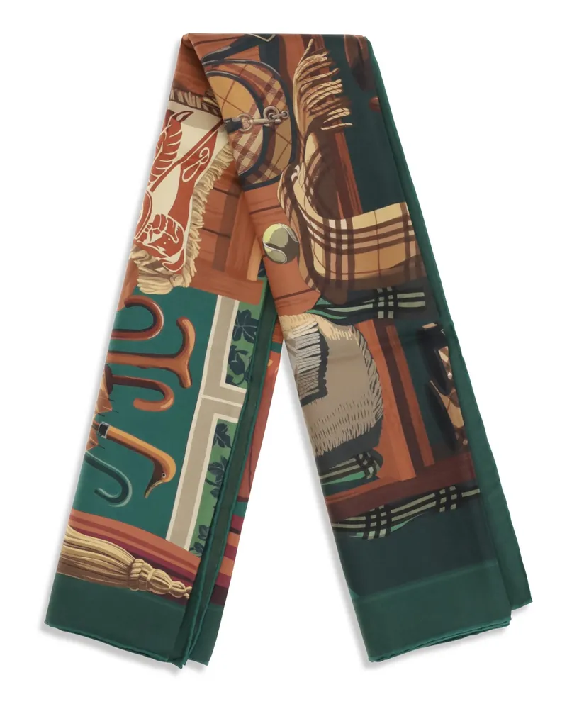 Burberry Knight Scarf — Green Green