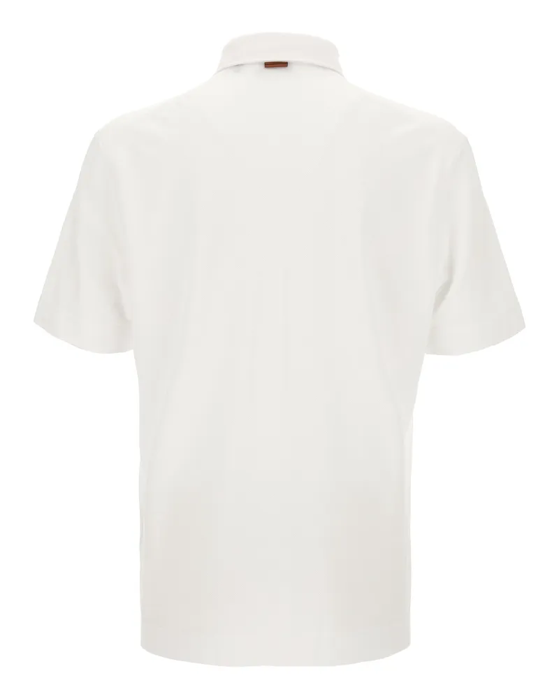 Ermenegildo Zegna Cotton Polo Shirt — White White