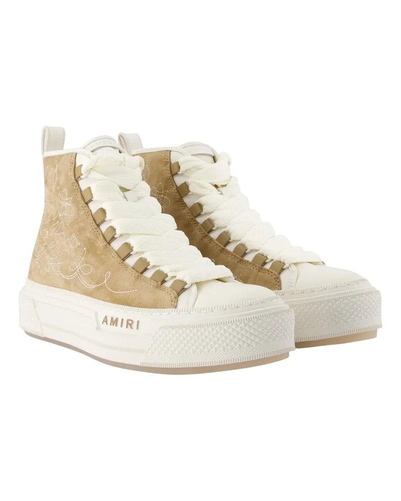Amiri Western Ma High-Top Sneaker — Beige Beige