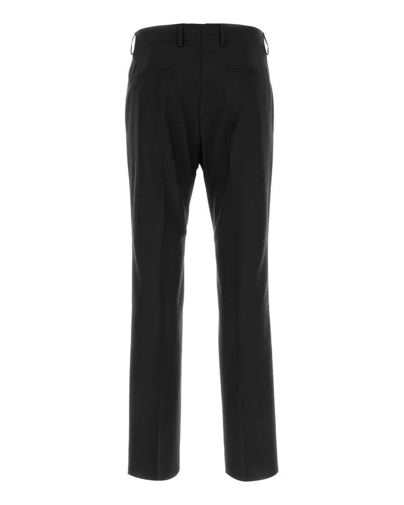 Valentino Garavani Men's Black Wool Blend Pant Nero Exterior: Mohair Pantaloni Trousers Black