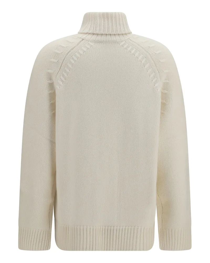 P.A.R.O.S.H. Women's Turtleneck Cashmere Sweater Panna Kashmir-Capra Hircus Kashmir/capra Beige