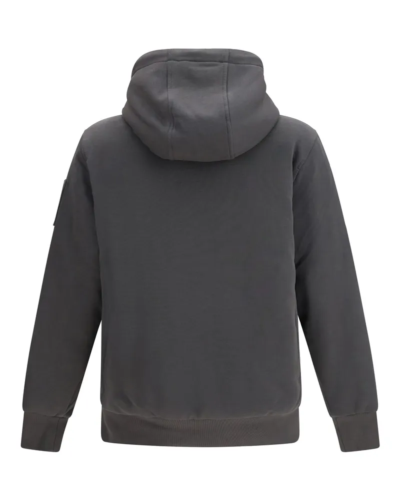Moose Knuckles Men's Bunny Hooded Sweatshirt Cement2 Polyester; Cotton Jacket Gray