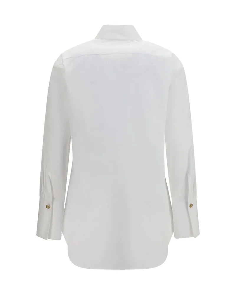 Balmain Women's White Cotton Dress Shirt White