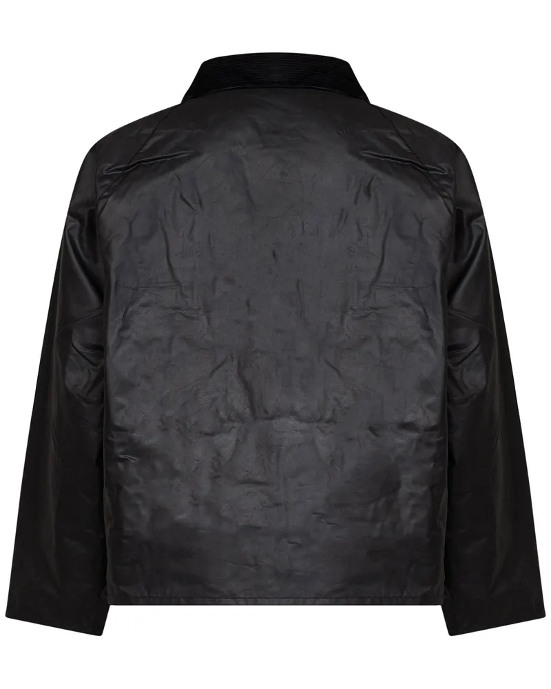 Barbour Waxed Cotton Bomber Jacket — Black Black