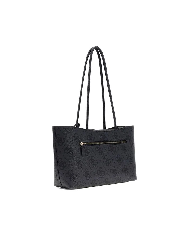 Guess Women's Tote Bag Coal Logo Polyurethane - Tote-Bags Black