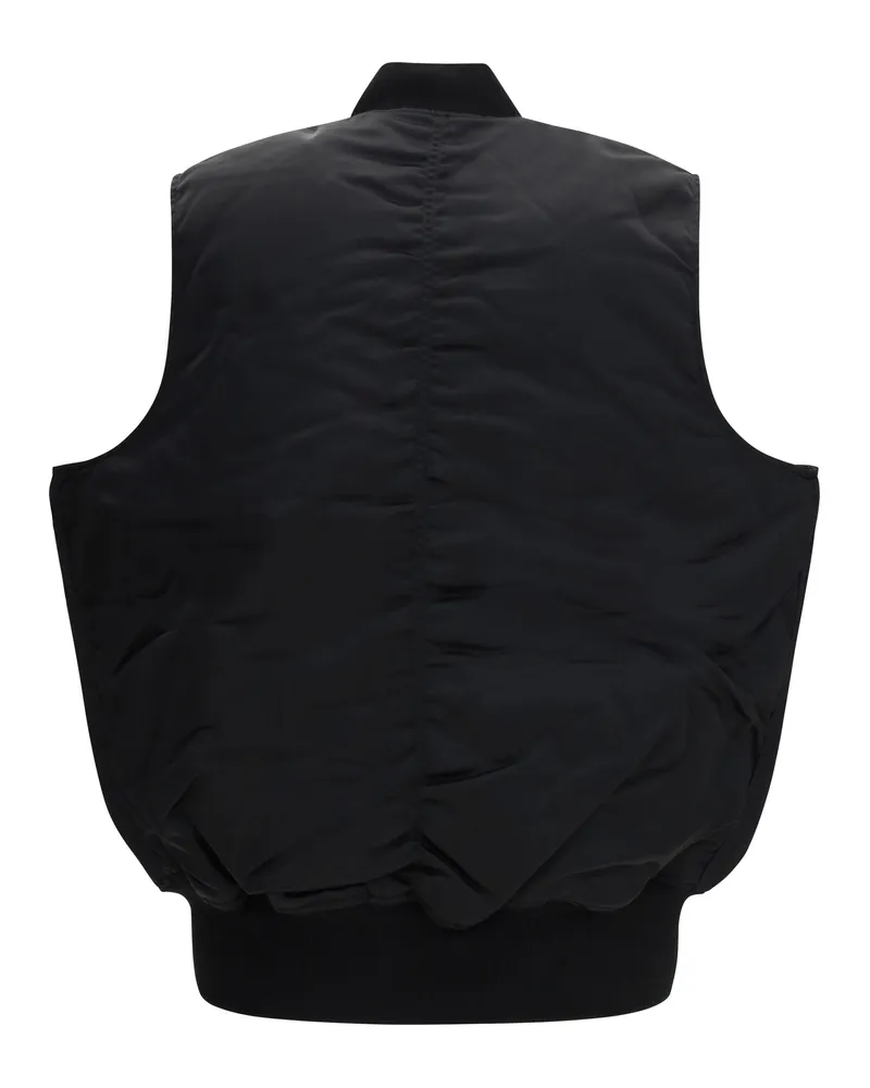 Alpha Industries Men Vest Ma-1 Base Black Nylon Blazers Jacket Black