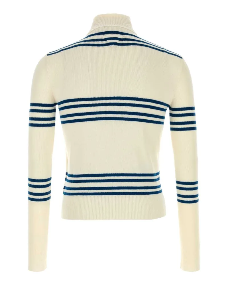 Prada Men's Embroidered Wool Sweater Naturaleottanio Maglieria Beige