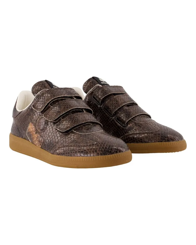 Isabel Marant Women's Beth Trainers -  Leather Brown Calfskin Shoes Sneakers Brown