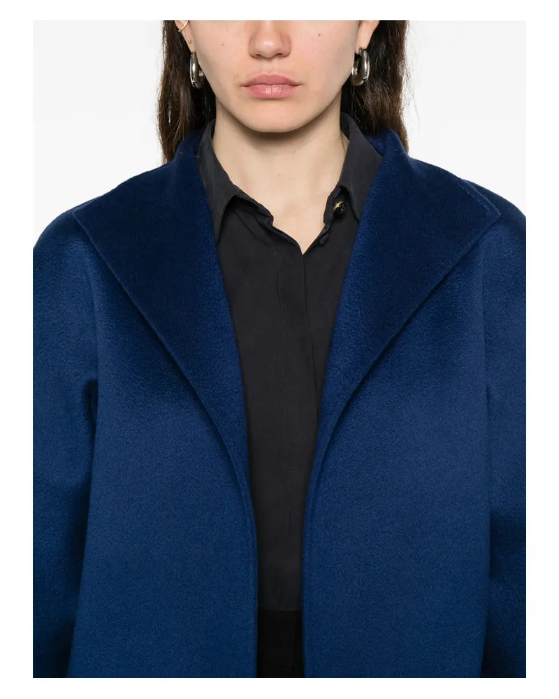 Max Mara Women's Cashmere Coat Medile Blue Oversized Navy