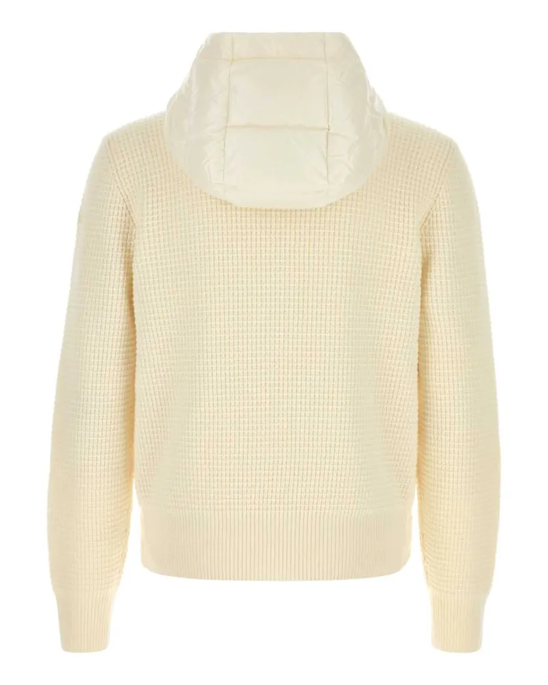 Moncler Wool-Blend Down Jacket — Cream Cream