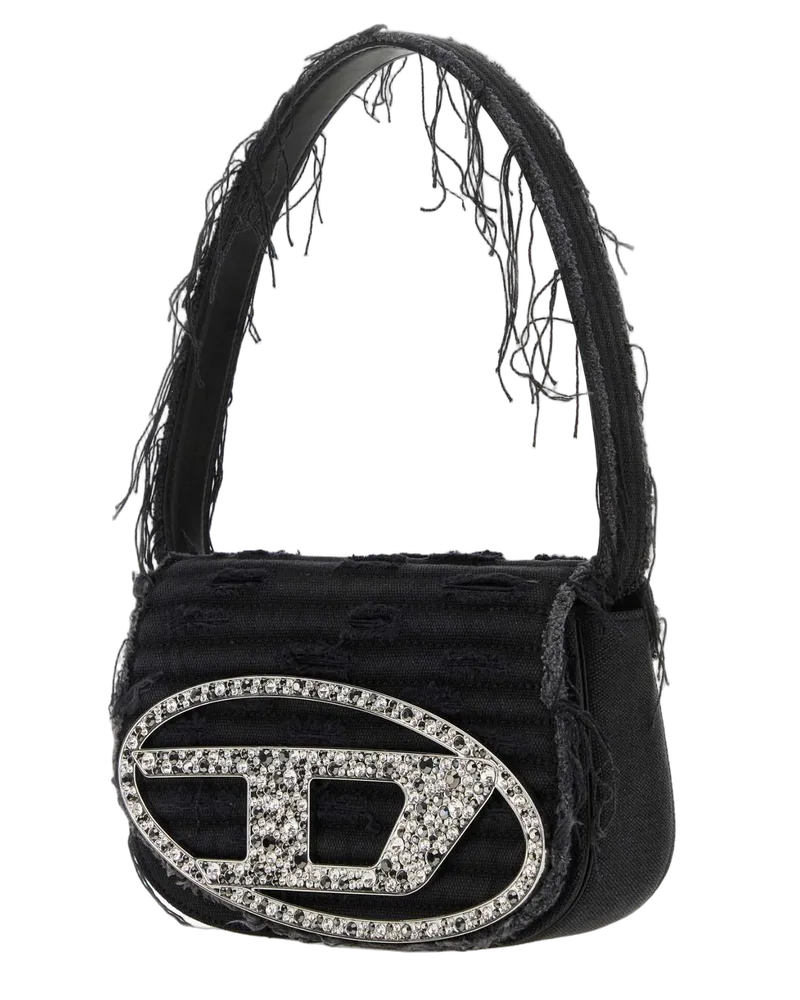 Diesel Men's Black Denim 1dr Shoulder Bag T8013 Borse A Mano Black
