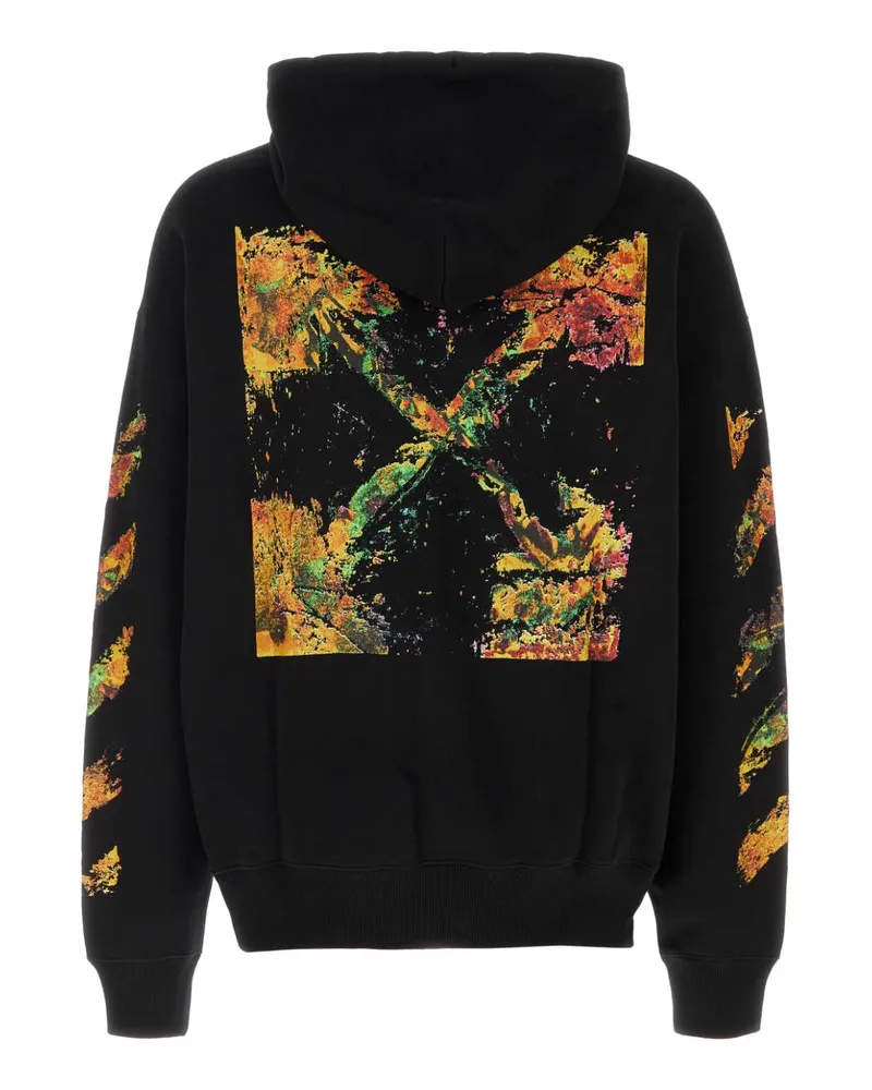 OFF-WHITE Men Black Cotton Sweatshirt Exterior: Felpe Sweater Black