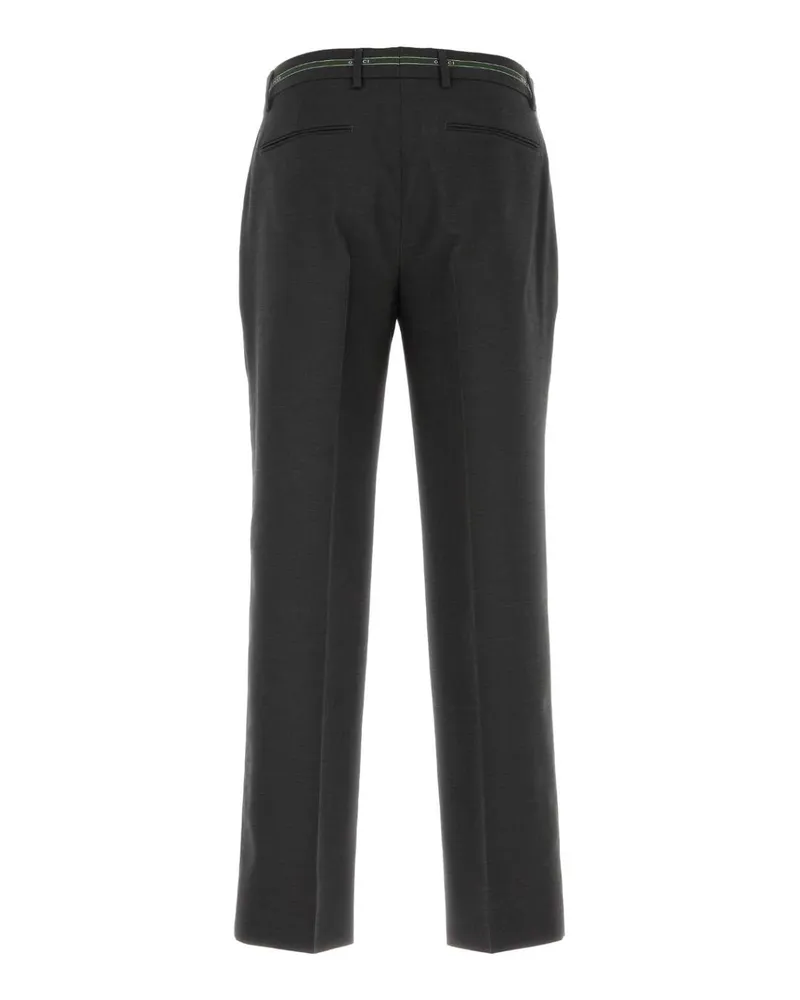 Gucci Men's Charcoal Wool Pant Darkgreygreenmc Pantaloni Gray