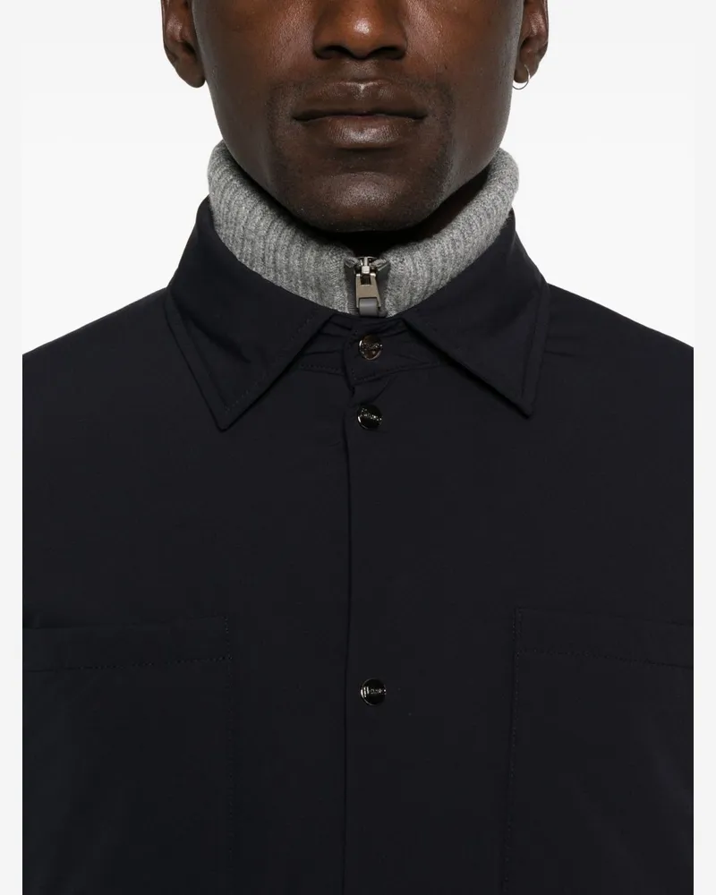 Herno Cotton Shirt Jacket — Black Black